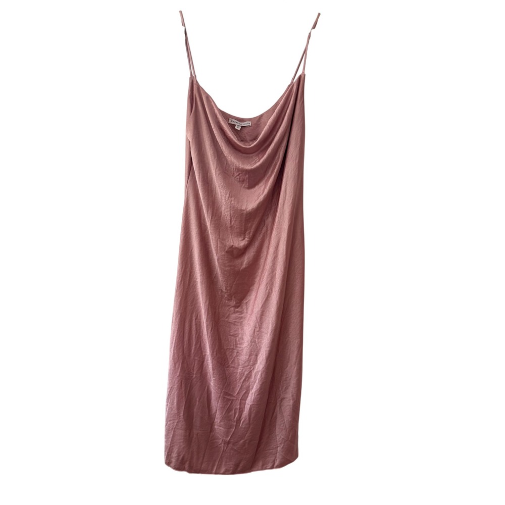 Y2K 2000s Sincerely Jules Women Pink Cowl Neck Midi Slip Dress Spaghetti Strap M